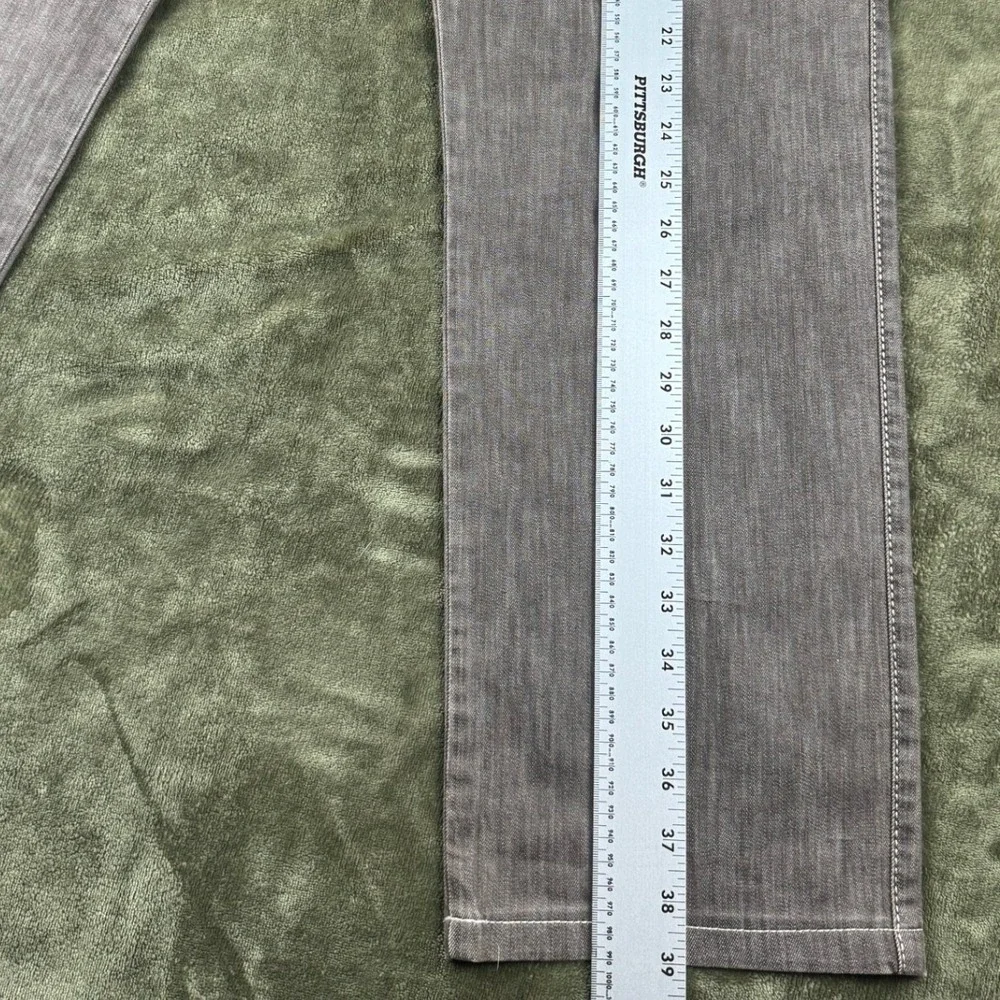 Alberto Stone Modern Fit Jeans Mens 34x34 Grey Brown Light Denim Straight Leg